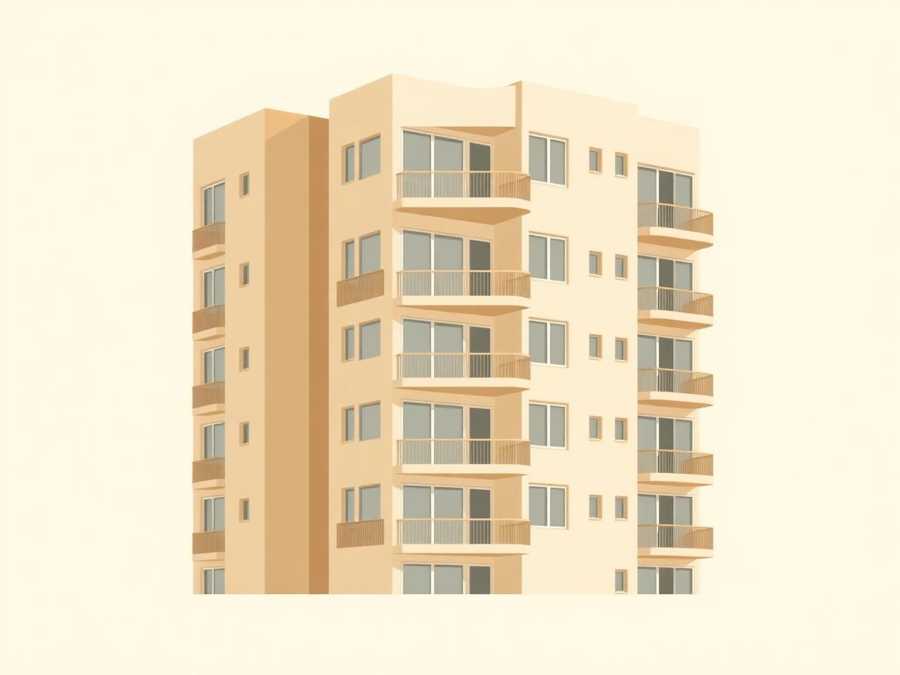 Abstract illustration of an apartment building